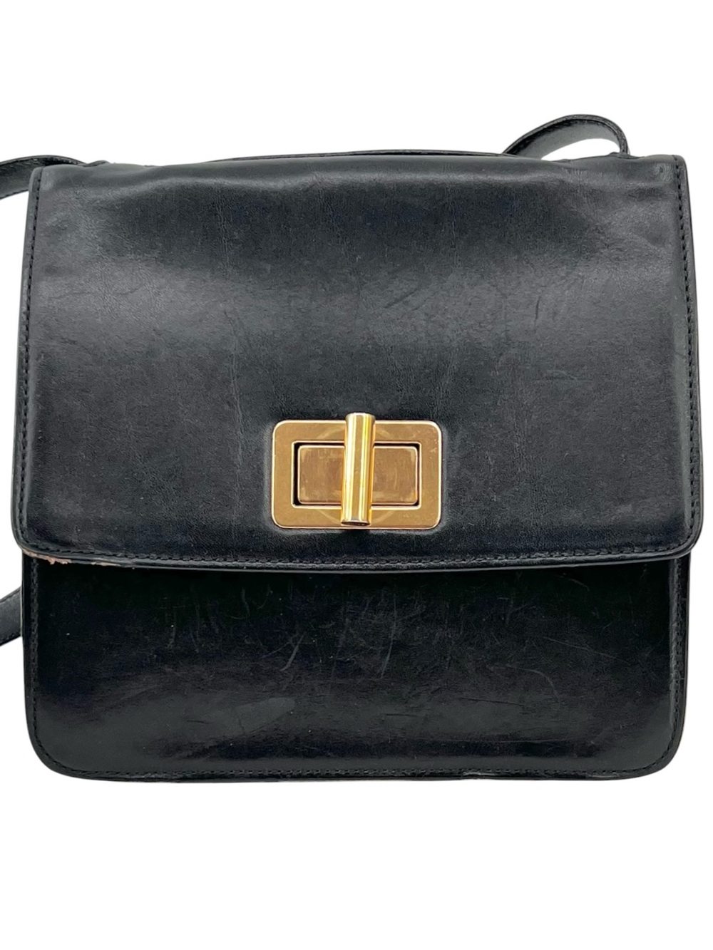 Authenticated Chloe Black Leather Box Crossbody Bag with Authenticity Card - Picture 7 of 16